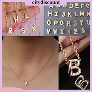 &lt;citydiscount&gt;  จี้สร้อยคอโซ่ Name Charm สําหรับสตรีสร้อยคอ