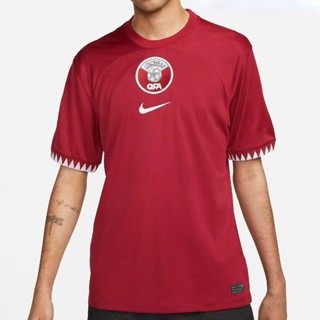 เสื้อกีฬาแขนสั้น ลายทีมชาติฟุตบอล Qatar 22-23 ชุดเหย้า S-XXL AAA