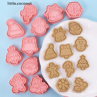 [little.coconut] แม่พิมพ์ตัดคุ้กกี้ บิสกิต รูปต้นคริสต์มาส ซานต้า สโนว์แมน 10 ชิ้น