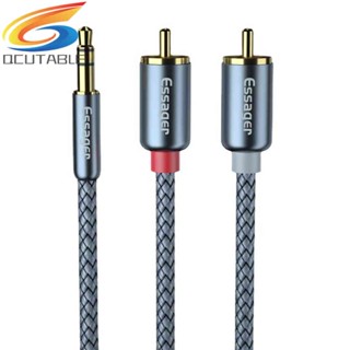 Essager RCA สาย Aux แจ็ค 3.5 มม. ถึง 2 RCA สายสัญญาณเสียง Y อะแดปเตอร์แยก