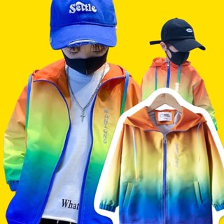 Rainbow street hoodie #เสื้อแจ็คเก็ตกันลม #เสื้อกันลม #เสื้อกันหนาวเด็ก