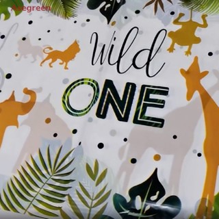 [Asegreen] ผ้าปูโต๊ะ ลาย Wild One Safari Jungle สําหรับงานปาร์ตี้วันเกิดเด็ก