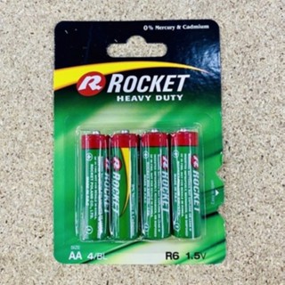 Rocket ถ่าน AA แพค 4 ก้อน แบตเตอรี่ ถ่านนาฬิกา ถ่านไฟฉาย ถ่านกล่องถ่ายรูป ถ่านแบตเตอรี่ราคาถูก