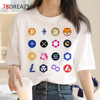 เสื้อยืดผู้ชาย crypto ด้านบน tees tshirt ชายคู่กรันจ์สตรีทแวร์ harajuku คาวาอี้เสื้อยืดเสื้อยืดกราฟิกผู้หญิงวินเทจ