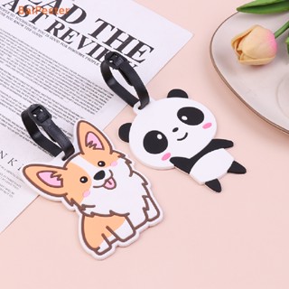 [BaiPester] 1Pc Luggage Tag Cute Corgi Panda Suitcase Portable Travel Label Accessories