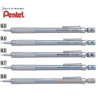 ดินสอกด “Pentel” Graphgear 500 (0.3, 0.5, 0.7, 09 mm.)