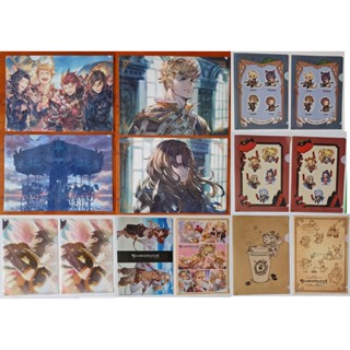 Granblue Fantasy Brooch Rubber keychain Document Folder The Animation Games Not for sale x 17 Official Japan