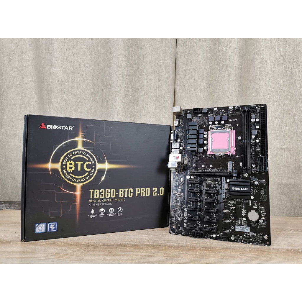 เมนบอร์ด(mainboard)BIOSTAR TB360 BTC PRO 2.0 (socket 1151 V2 ) รัปประกันสินค้า 1 เดือน