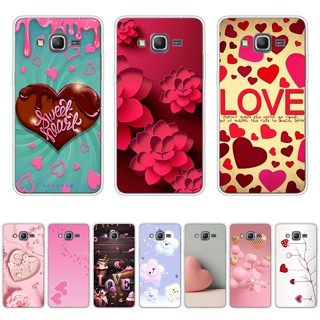 B7- เคสโทรศัพท์ซิลิโคน TPU แบบนิ่ม ลายธีมความรัก สําหรับ Samsung Galaxy grand 2 prime prime plus prime pro