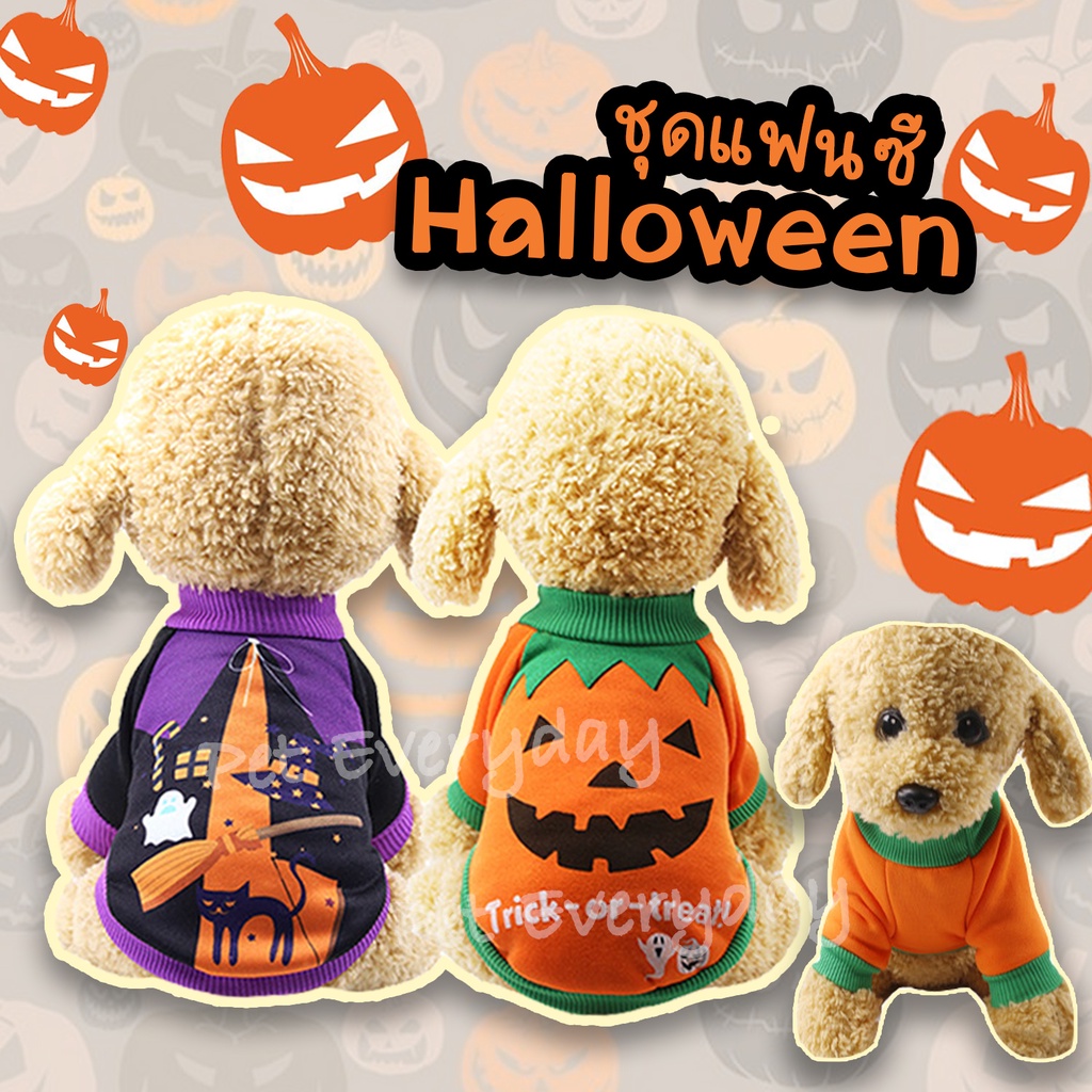 พร้อมส่ง Halloween เสื้อสุนัข เสื้อแขนสั้น ชุดฮาโลวีน ชุดสัตว์เลี้ยงแฟนซี ชุดใส่เทศกาล