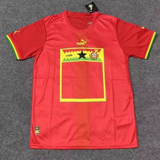 เสื้อกีฬาแขนสั้น ลายทีมชาติฟุตบอล Ghana Away Jersey 22-23 ไซซ์ S-XXXL AAA