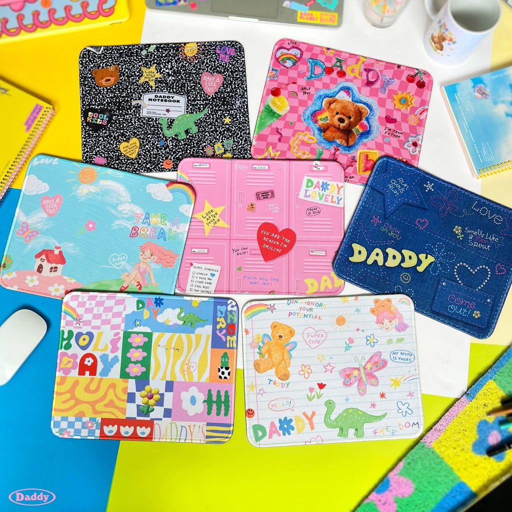 Mouse Pads 290 บาท DADDY | Daddy’s Mouse Pad แผ่นรองเม้าส์พิมพ์ลายสุด cute Computers & Accessories