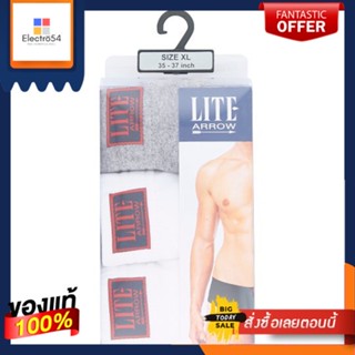 ARROW LITE กางเกงในชาย แพ็ค 3 ตัว สีขาว เทา ดำ ไซส์ XLARROW LITE MEN UNDERWEAR PACK 3 WHITE GREY BLACK SIZE XL