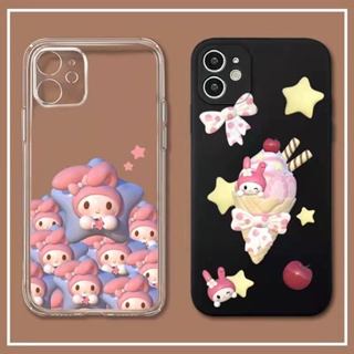 Melody stars เคสไอโฟน iPhone 7plus 8plus 12 11 pro max เคส TPU iPhone 13 14 pro case 8พลัส Xr Xs X max7 8 se2020 นิ่ม