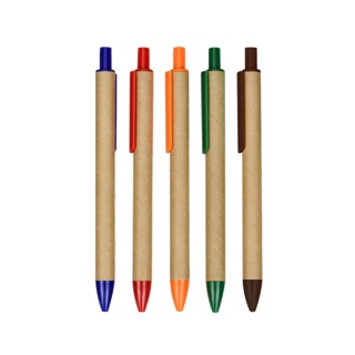 ปากกาลูกลื่นกระดาษ ECO ปากกาจัดส่งฟรีคลิปพลาสติก Eco Ball Paper Pen