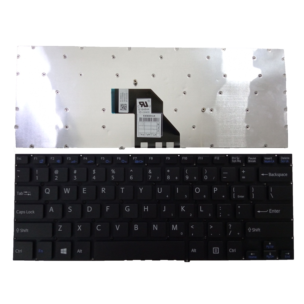 แป้นพิมพ์แล็ปท็อปสําหรับ Sony VAIO SVF14 SVF142 SVF143 SVF14E SVF14215CXB สีดํา US