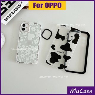 3 IN 1 เคสโทรศัพท์มือถือแบบใส ลาย IN 1 สําหรับ Oppo A5S A12 A7 A3S A12E A5 A9 A15 A15S A35 A16 A16S A16K A16E A17 A17K A53 A53S A54 A55 A57 2022 A94 Reno 5 7 8 5F F9 Pro 2020 4G 5G สุนทรียศาสตร์ แบบใส