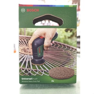 BOSCH 1600A023L1 แผ่นใยขัดสำหรับงานหนัก X3 #80 ของแท้ ใช้กับเครื่อง UNIVERSALBRUSH ABRASIVE HEAVY DUTY PAD 1.600.A02.3L1