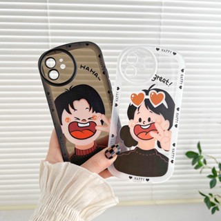 เคสโทรศัพท์มือถือ ซิลิโคนนิ่ม ใส กันกระแทก ป้องกันเลนส์กล้อง สําหรับ iPhone 14 13 12 11 Pro X XR Xs Max 7 8 Plus | Bc D005