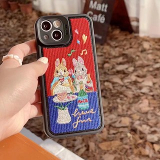 เคสโทรศัพท์มือถือแบบแข็ง แต่งขนเฟอร์ สีแดง สําหรับ iPhone 11 11promax 12 12promax 13 13pro 13promax 14 14plus 14promax