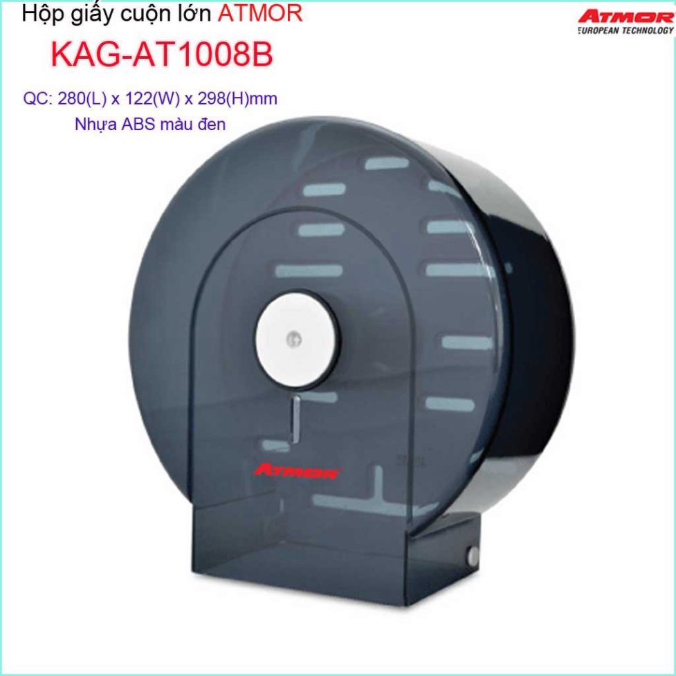ที่ใส่กระดาษม้วนขนาดใหญ่ กล่องใส่กระดาษชําระ Atmor สีดํา KAG-AT1008B
