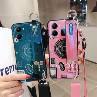 In Stock Phone Case Realme 10 Pro +Plus 9i 5G 4G เคส Casing IMD Blu-ray Camera Cartoons Wristband Multifunctional Backpack Soft Case Realme 10 4G 2022 เคสโทรศัพท