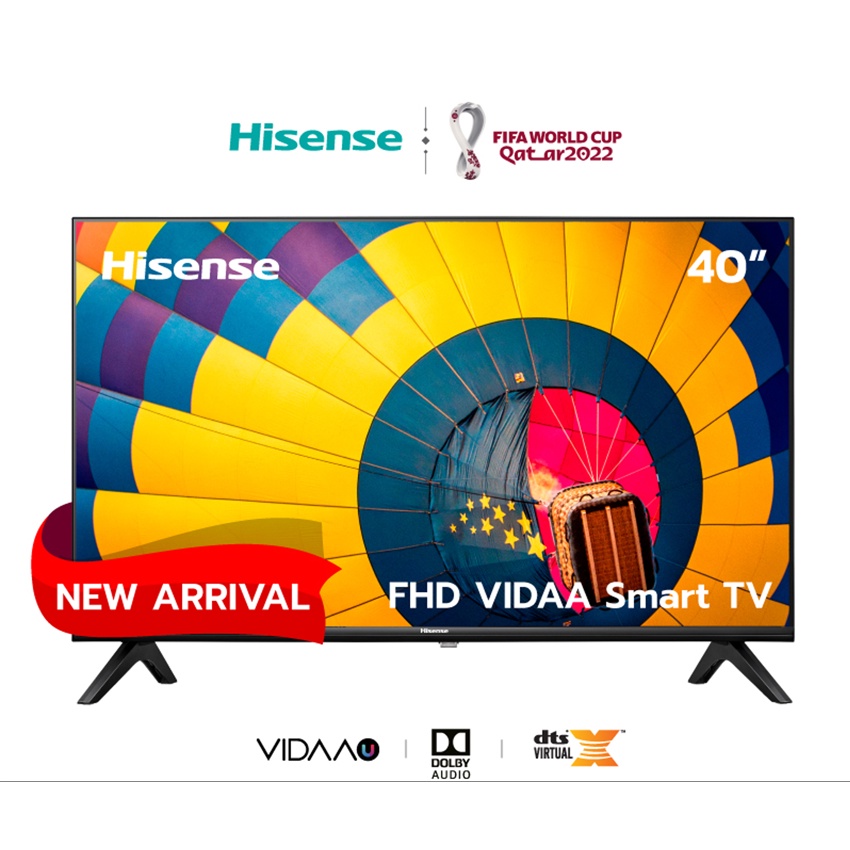 HISENSE ไฮเซนส์ สมาร์ททีวี 40 นิ้ว SMART TV/FHD รุ่น 40A4000H BLACK (สีดำ)