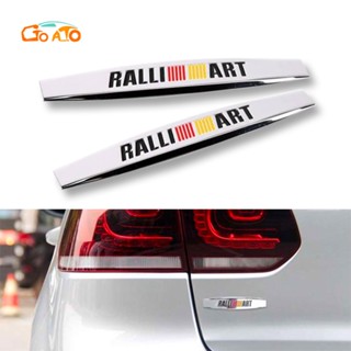 GTIOATO โลโก้รถ RALLIART โลโก้ติดรถยนต์ โลโก้ ตราสัญลักษณ์ สติ๊กเกอร์โลโก้รถ โลโก้ติดรถยนต์สําหรับ Logo โลโก้ ฉลากแผ่นใบ โลหะผสมสังกะสี ของแต่งรถยนต์ แต่งรถยนต์ สำหรับ Mitsubishi Mirage G4 Attrage Strada Triton Lancer Xpander Outlander Pajero Montero