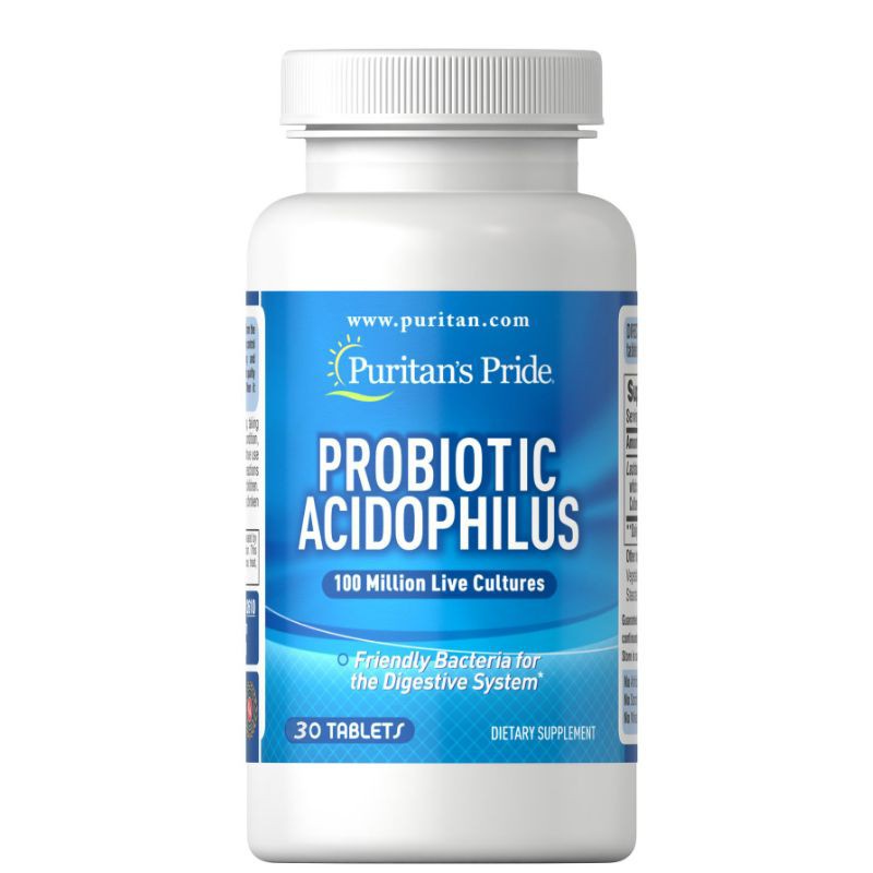 Probiotic Acidophilus อาหารเสริมโปรไบโอติกจุลินทรีย์มีประโยชน์ แก้ท้องผูก ปรับสมดุลลำไส้ Puritan's Pride