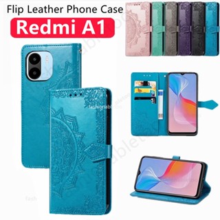 เคสโทรศัพท์มือถือหนัง กันกระแทก แบบฝาพับแม่เหล็ก พร้อมช่องใส่บัตร สําหรับ Xiaomi Redmi A1 plus A1plus A1+ RedmiA1