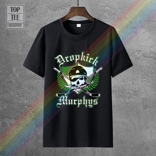 เสื้อยื เสื้อยืด Dropkick สําหรับผู้ชาย Harajuku Murphys วงดนตรีฮอกกี้วงกะโหลกศีรษะสีดํา Tshirt S 5Xl