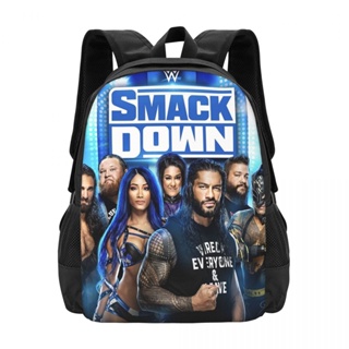 Wwe Smackdown กระเป๋าเป้สะพายหลัง น้ําหนักเบา เหมาะกับการเดินทาง สไตล์นักธุรกิจ สําหรับนักเรียน