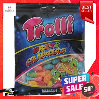 ทรอลลี่ วุ้นเจลาตินสำเร็จรูป กลิ่นผลไม้รวม รูปหนอน 90 ก.Trolli Instant Gelatin Jelly Mixed fruit flavor, worm-shaped, 90