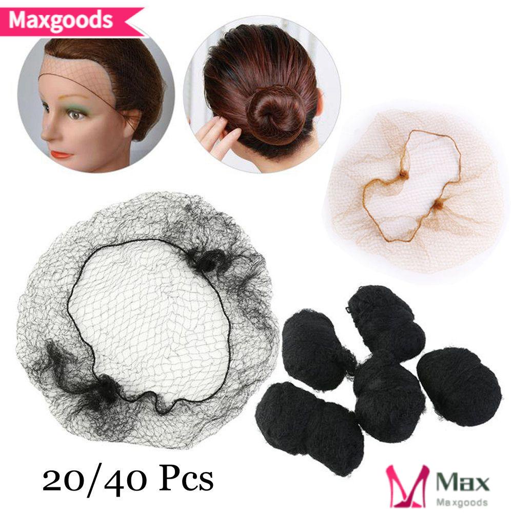 Maxg 20/40 ชิ้น ตาข่ายคลุมผม ที่มองไม่เห็น ขายดี เครื่องประดับผม เครื่องมือจัดแต่งทรงผม ซาลาเปา