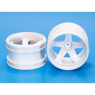 [ชุดแต่งรถบังคับ] TAMIYA 54676 OP.1676 GF-01 White 5-Spoke Wheels ชุดแต่งทามิย่าแท้ rc