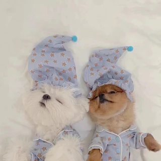 [🚚 พร้อมส่ง] ชุดนอนแมว หมา ลายรูปดาว Star Pet Pajamas ชุดหมา สุนัข เสื้อแมวน่ารัก
