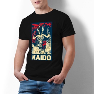 เสื้อยืดแขนสั้น Bandai One Piece Kaido Yonkou เสื้อยืดเสื้อยืดผ้าฝ้ายพิมพ์ลายญี่ปุ่นขนาดบวกเสื้อยืดผู้ชายคลาสสิก