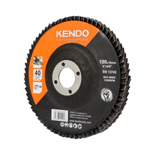 KENDO 75904041 T27 จานทรายซ้อนหลังแข็ง Φ100×16mm×40#