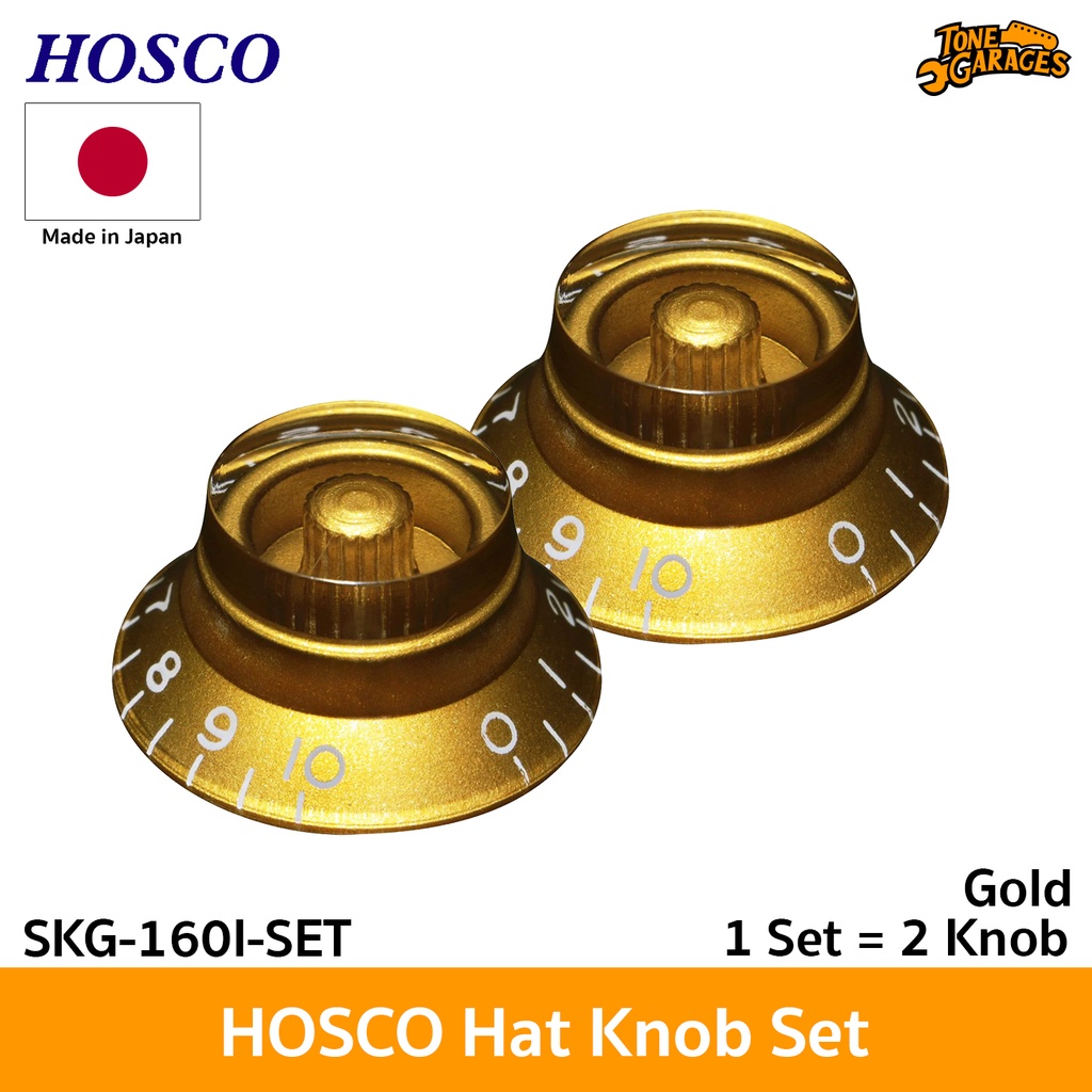 Hosco Hat Knob ( 1 Set = 2 Knob ) Inch size for CTS Pot จุก โวลุ่ม โทน