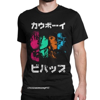 เสื้อยืด คาวบอย Bebop Mannen ท็อปส์ซูเสื้อยืดอะนิเมะสตรีทแวร์เสื้อยืดลําลองฮาราจูกุรอนเด Kraag Tee เสื้อพรีเมี่ยม Katoen