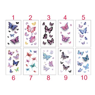 แทททูมินิมอล แทททูเกาหลี sticker tattoo tatto แทททูผีเสื้อ แทททู ผีเสื้อ korean style butterfly flower ลอกน้ำ รวมลาย