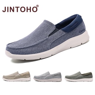 【JINTOHO】 พร้อมส่ง รองเท้าผ้าใบลําลอง EVA กันลื่น น้ําหนักเบา สําหรับผู้ชาย ไซซ์ 39-47