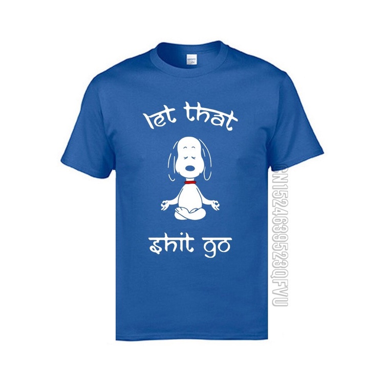 เสื้อยืดแขนสั้น ผ้าฝ้าย พิมพ์ลายการ์ตูนสุนัข Yo-ga Samyama Buddhism Dhyana Meditation Dog สําหรับผู้