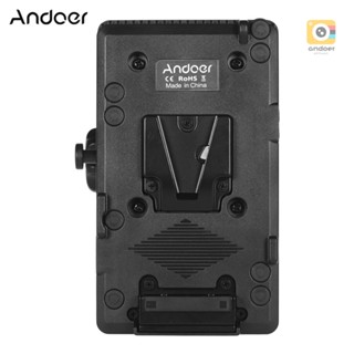 Andoer V Mount V-Lock Battery Plate Adapter Power Supply System D-tap Connector W/ Clamp for  Camera BP Battery