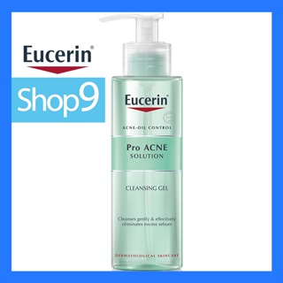 Eucerin Pro Acne Solution Cleansing Gel 200ml หมดอายุ  07/02/2025 ยูเซอรีน โปร แอคเน่ คลีนซิ่ง เจล 200 มล