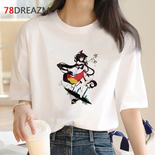 เสื้อแฟชั่นผญ2022 อื่นๆ touhou โครงการ Reimu Hakurei เสื้อยืดเสื้อผ้าผู้ชาย ulzzang tumblr 2022 เสื้อยืดสีขาวเสื้อผ้าเสื