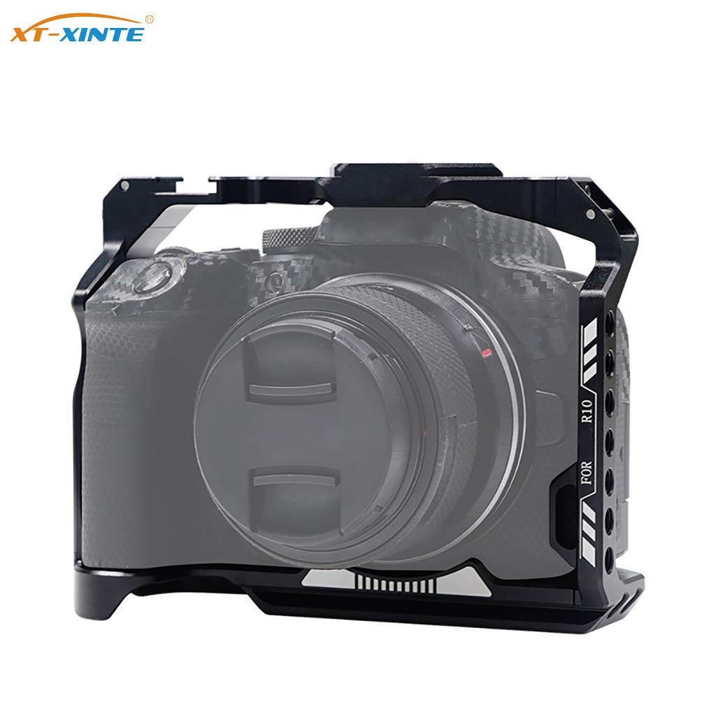 XT-XINTE สําหรับ Canon EOS R10 โลหะกล้อง Stabilizer Rig 1/4 & 3/8 สกรูหลุมเย็นรองเท้า Mount กล้อง Ex