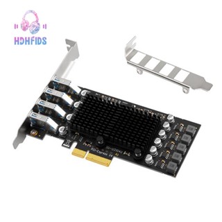 Ssu PCIE ฮับ USB 4 พอร์ต PCI E 4X Express เป็น USB 3.2 Gen2 10G USB3.2 GEN 2 ชิปขยาย ASM3142 สําหรับ PC