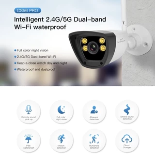 Vstarcam CS56-PRO ( รองรับ WiFi 5G ) 3MP（1296P）กล้องวงจรปิดไร้สาย กล้องนอกบ้าน Outdoor ภาพสี มีAI+