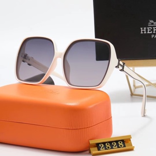 Hermes แว่นตากันแดด ทรงสี่เหลี่ยม หรูหรา แฟชั่นคลาสสิก สําหรับผู้ชาย ผู้หญิง uv400